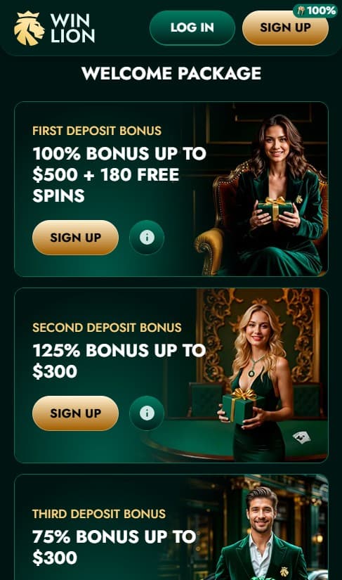 WinLion bonuses