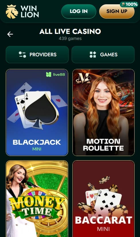 WinLion live casino
