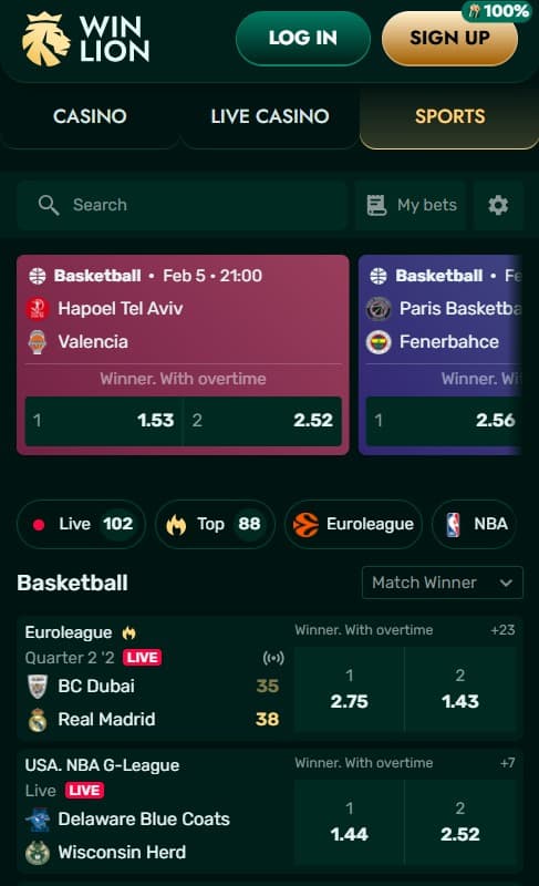 WinLion betting platform