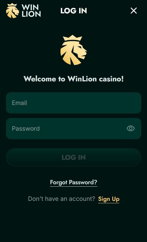 WinLion login personal account